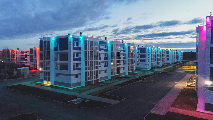 Архитектурная подсветка жилого комплекса